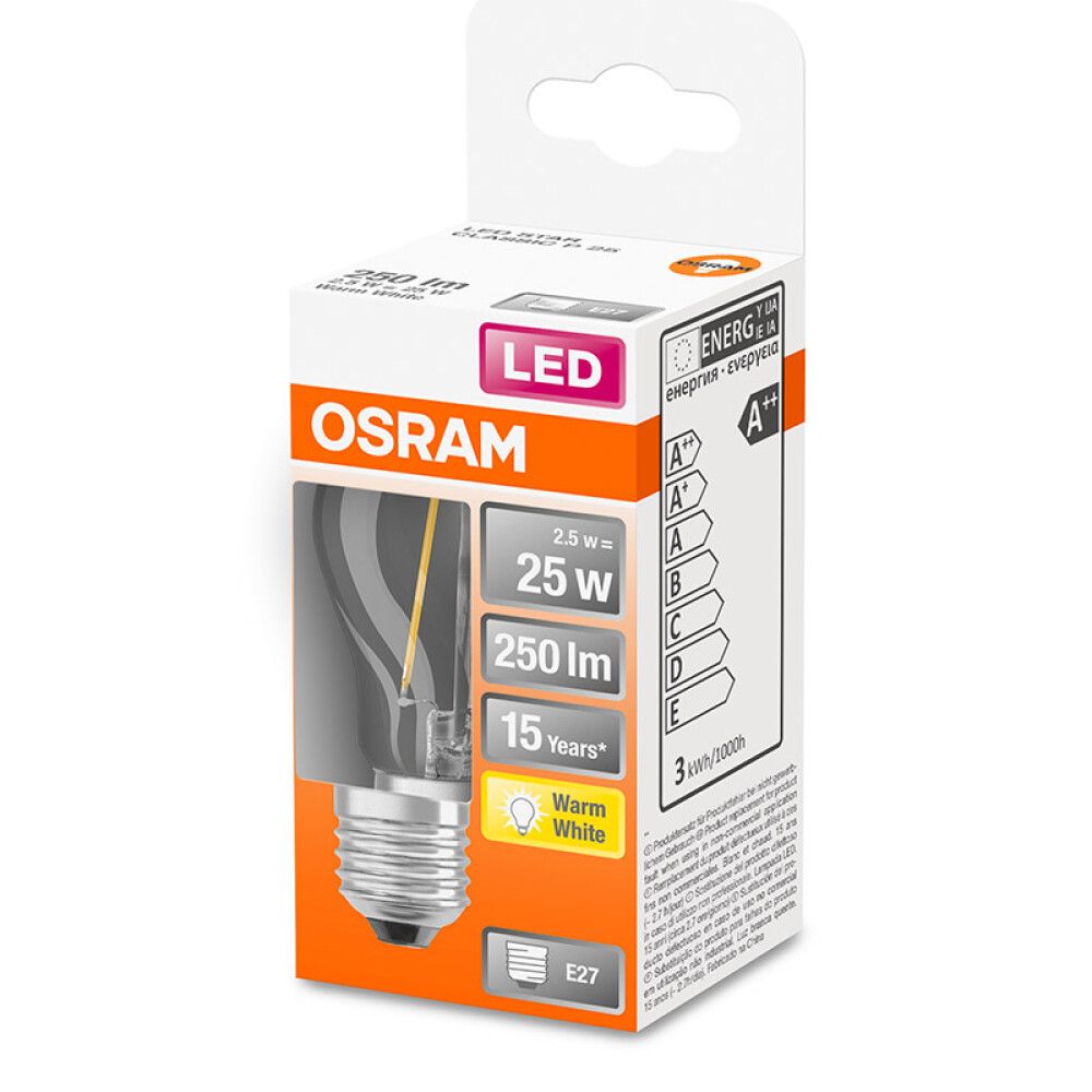 Led Star Osram CLAS P 25 CL 2.5W/2700K E27