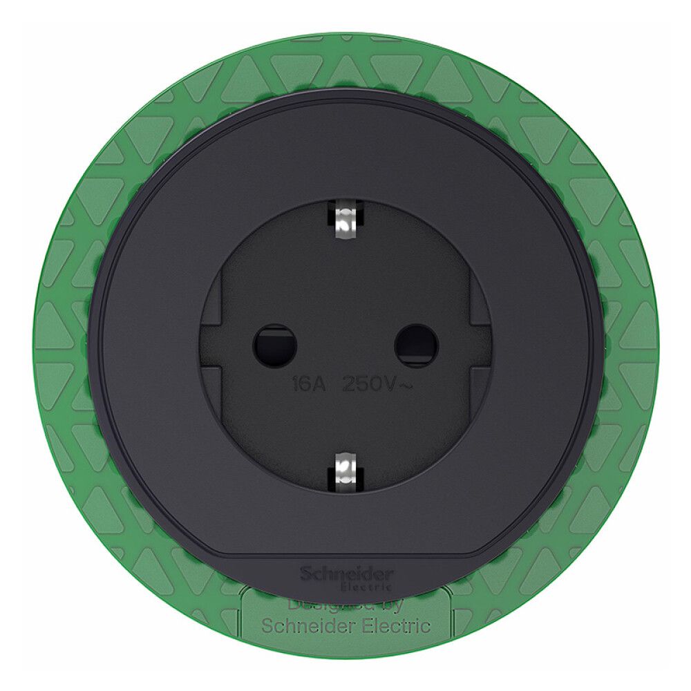 Pöytäyksikkö Schneider Electric Unica System XS Schuko Musta