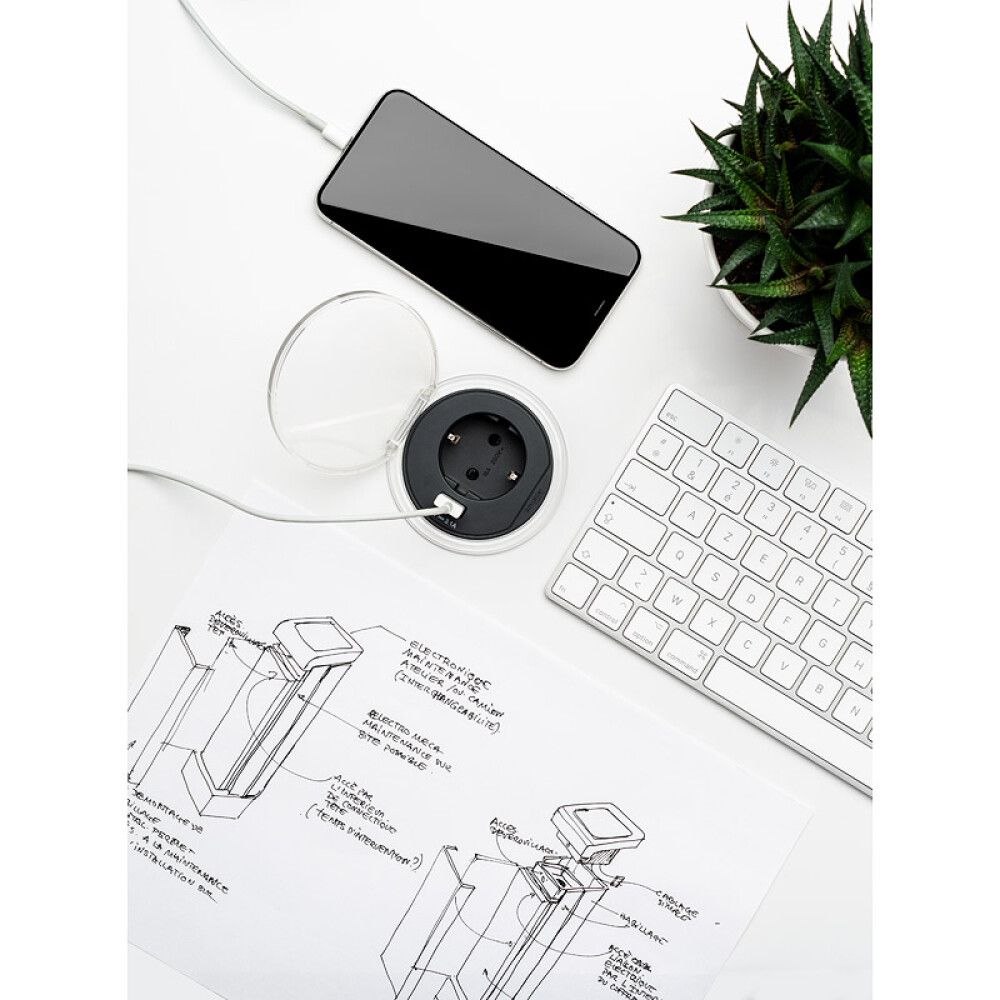 Pöytäpistorasian kansi Schneider Electric Unica System+