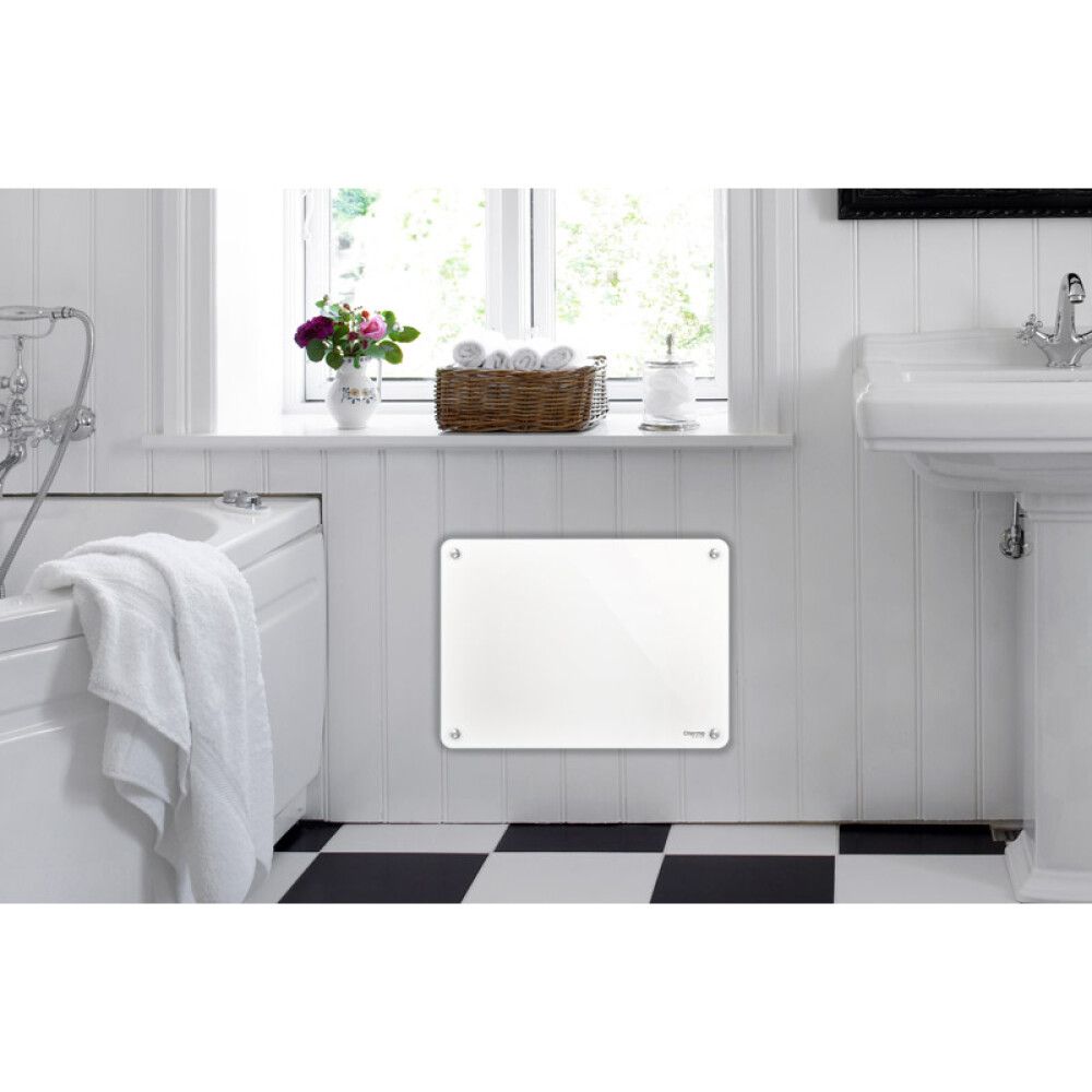 Lasilämmitin Termo ECO 400 W valkoinen 48 x 4,9 x 35 cm