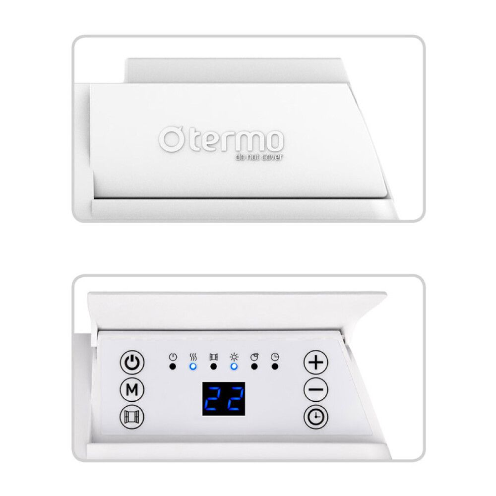 Lasilämmitin Termo ECO 600 W valkoinen 54 x 4,9 x 42,5 cm