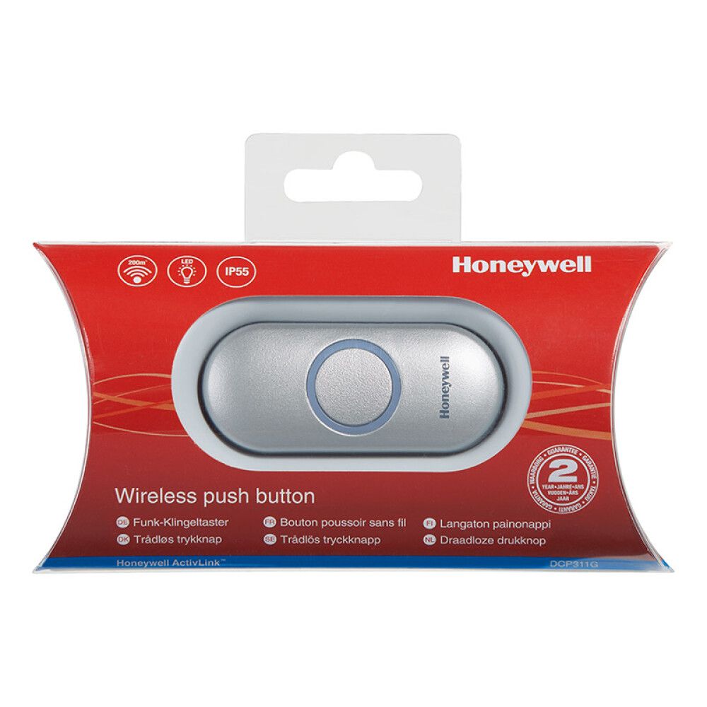 Ovikellon Painike Honeywell DCP311G Harmaa LED