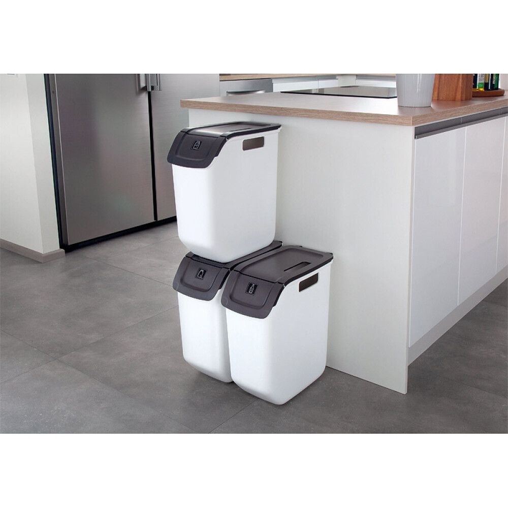 Kierrätysastia Sini Valkoinen/Harmaa 18 l