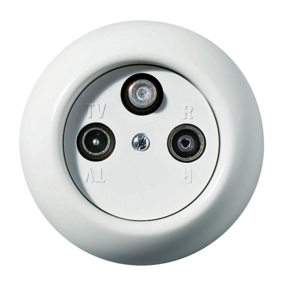 Antennipistorasia Schneider Electric Renova TV/R/SAT Valkoinen