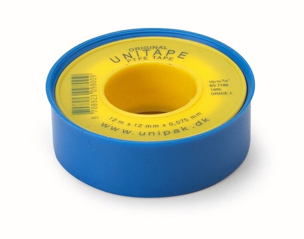 Putkikierreteippi Unipak Unitape 12 m x 12 mm x 0,075  mm