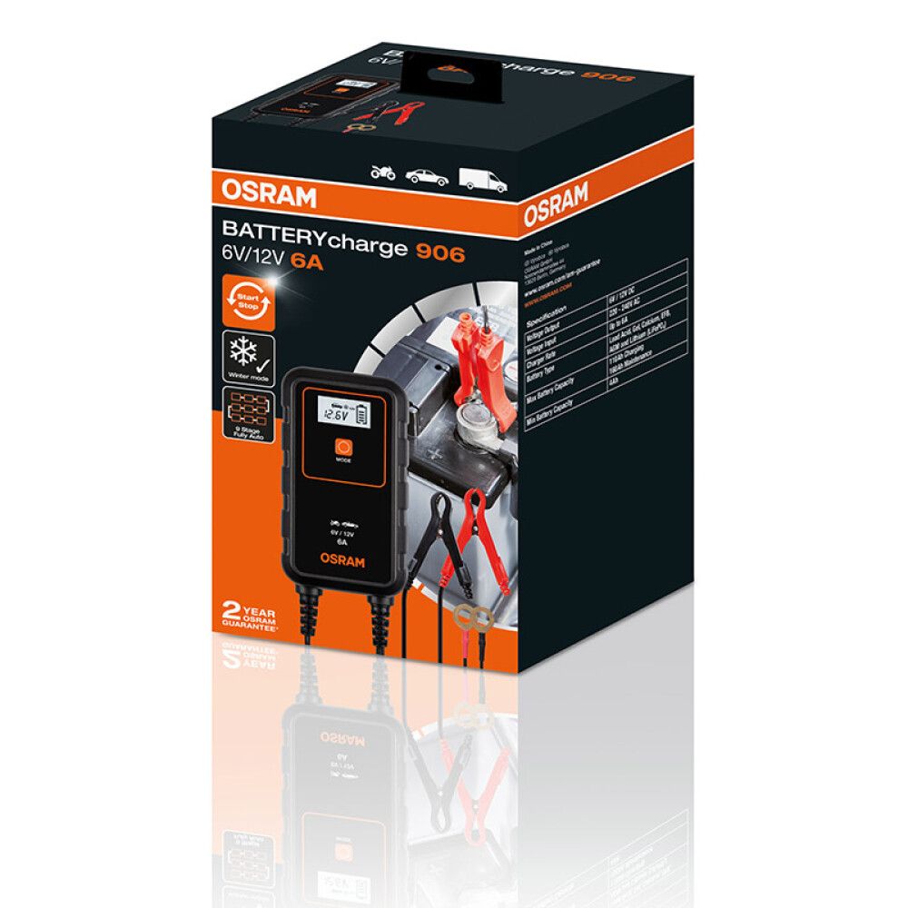 Akkulaturi Osram 6V/12V 906