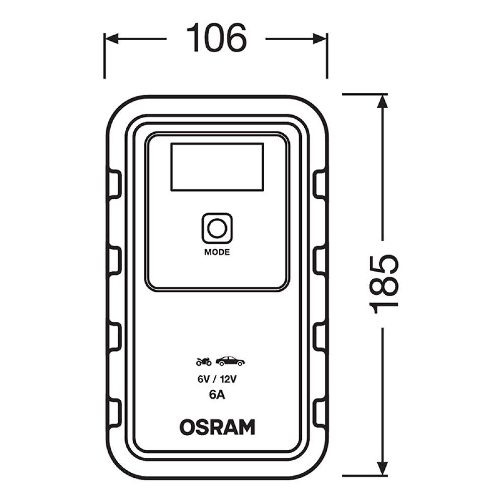Akkulaturi Osram 6V/12V 906