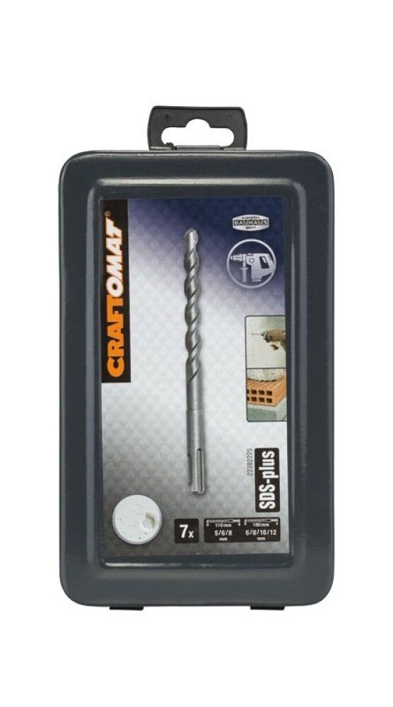 Betoniporanteräsarja Craftomat SDS-P 5-12 mm 7-osainen