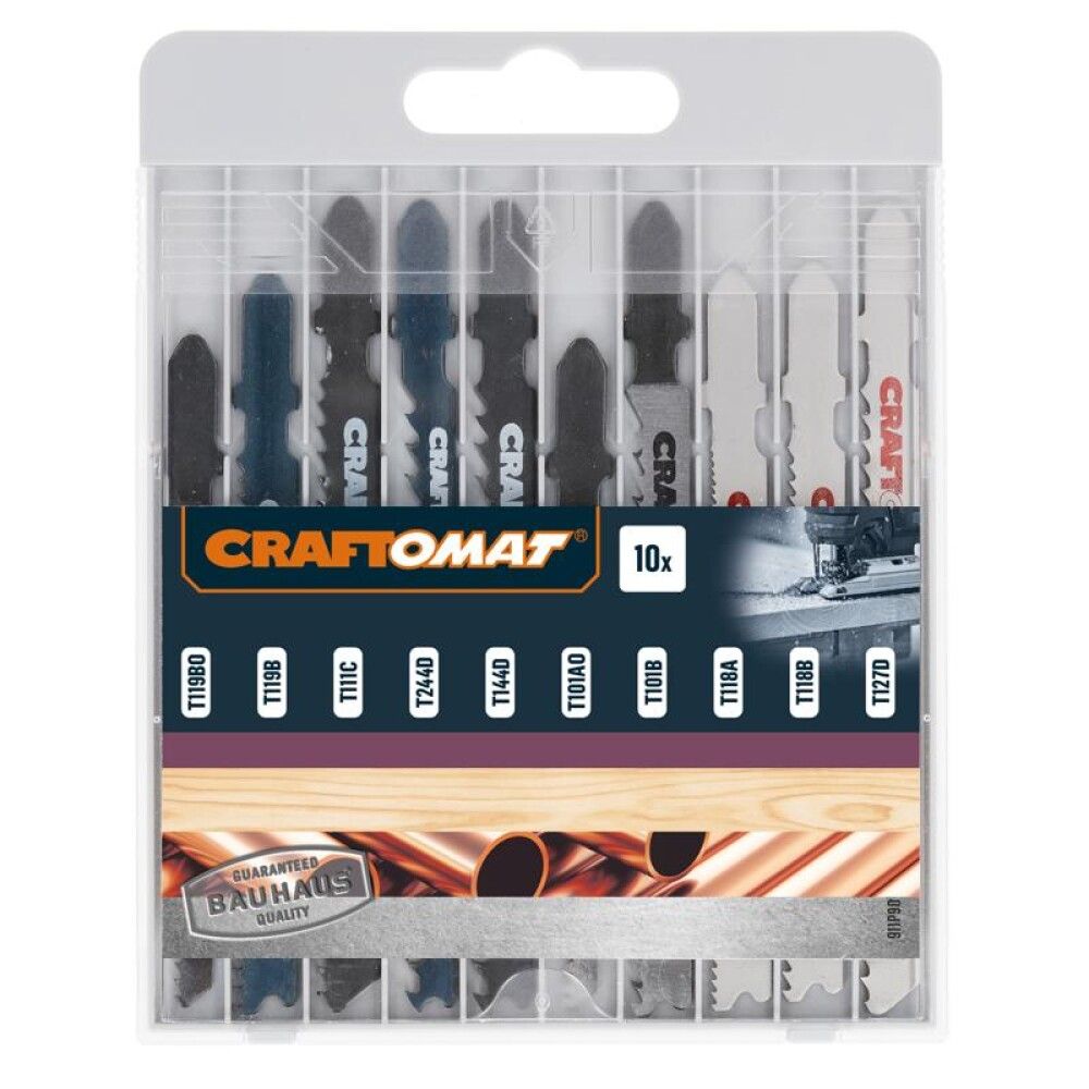 Pistosahanteräsarja Craftomat 10 osaa