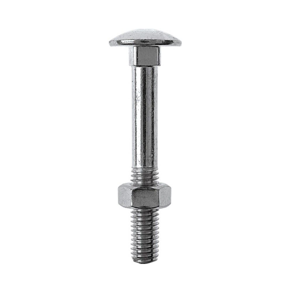 Lukkoruuvi mutterilla Profi Depot DIN603 sinkitty 6,0 x 60 mm 100 kpl
