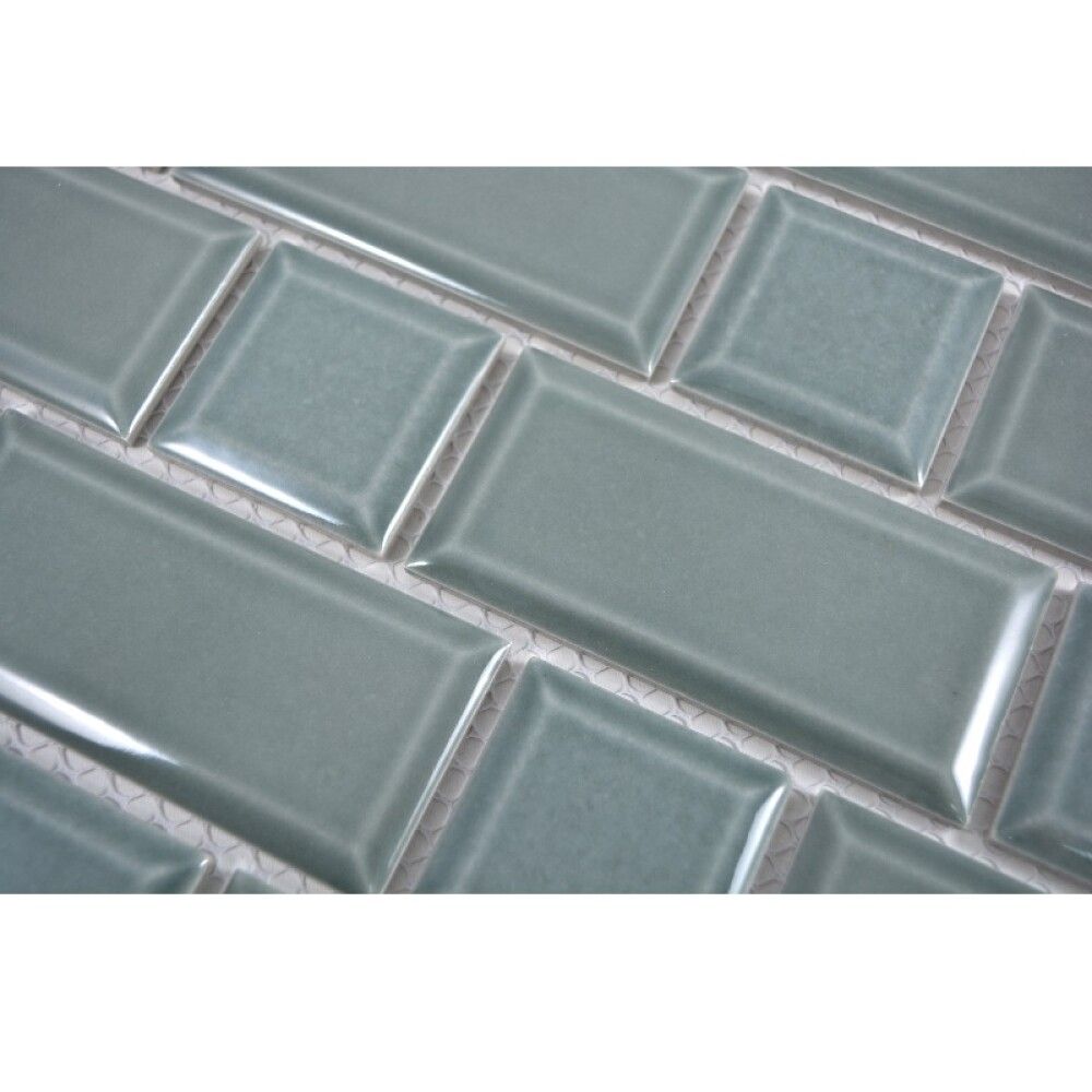 Mosaiikkilaatta Fliesen Metro Uni vihertävä 29,4 x 29,1 cm