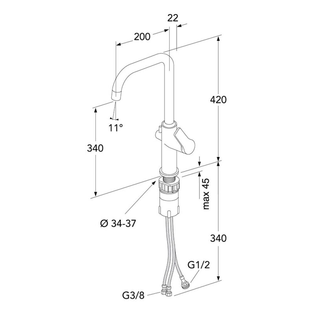 Keittiöhana Gustavsberg Epic APK kromi