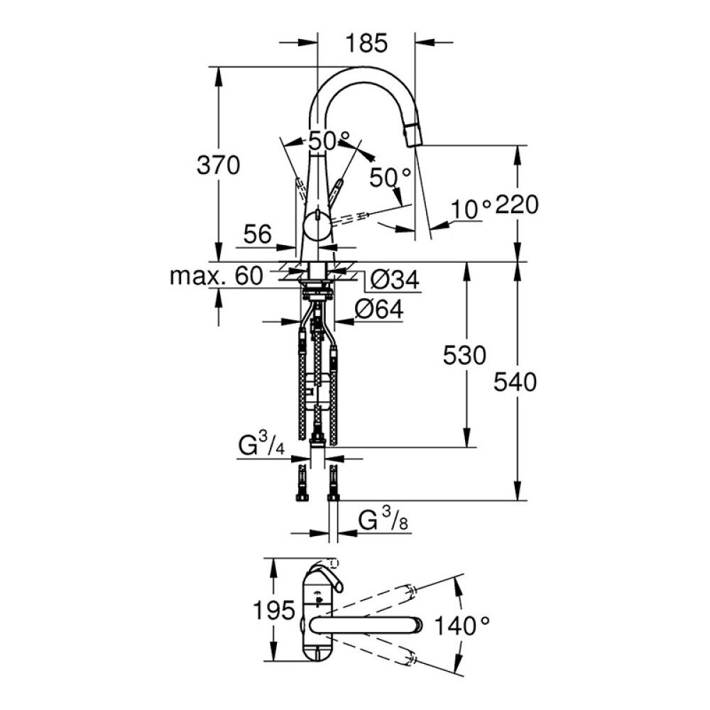 Keittiöhana Grohe Zedra APK