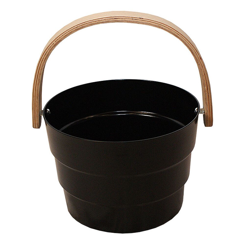 Saunasanko Saunia Pyörre musta/pyökki 6 l