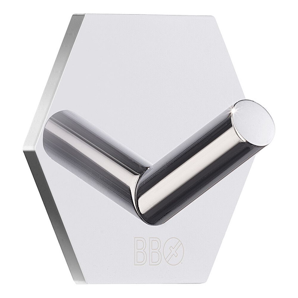 Tarrakiinnitteinen Koukku Kiiltävä 6-Kulma BK1160