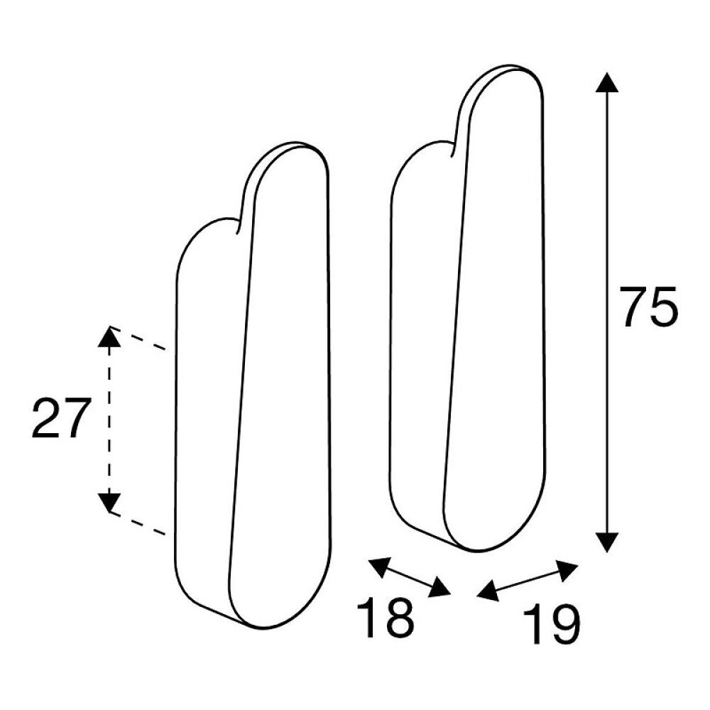 Pyyhekoukkupari Pressalit Style 75 mm, useita värivaihtoehtoja Harjattu messinki
