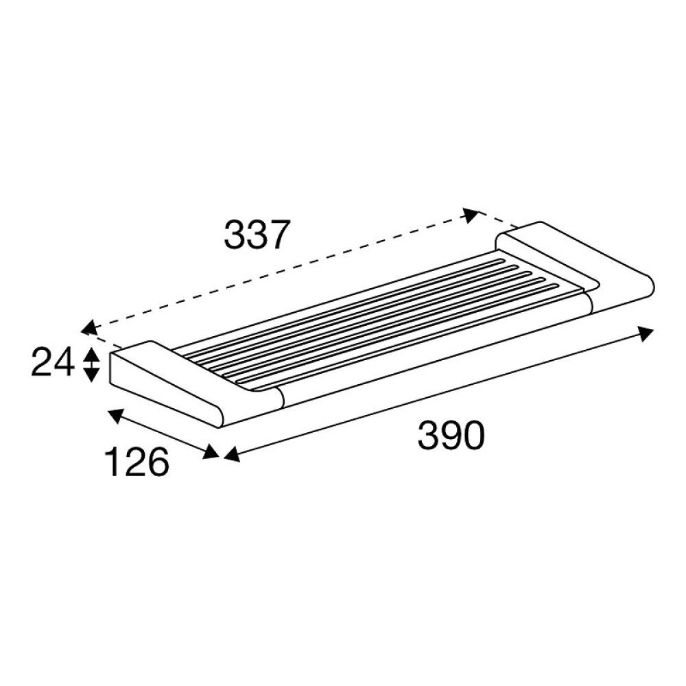 Suihkuhylly Pressalit Style 39 x 12,6 cm, useita värivaihtoehtoja Mattamusta