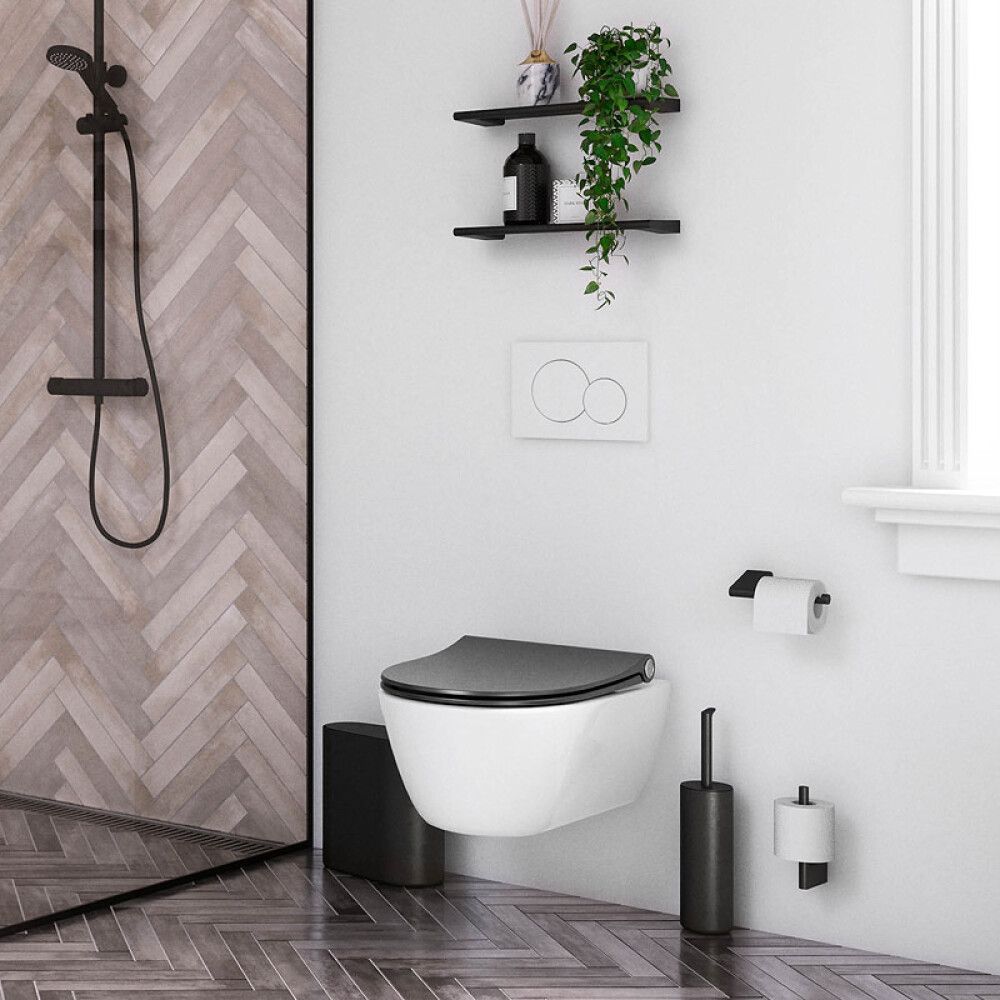 WC-paperiteline Pressalit Style 17 x 8,3 cm, useita värivaihtoehtoja Mattamusta