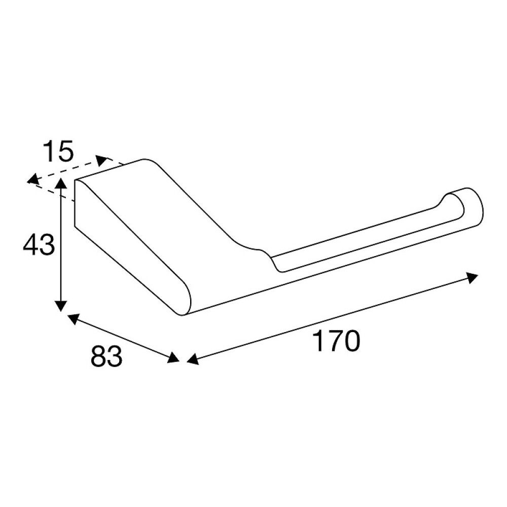 WC-paperiteline Pressalit Style 17 x 8,3 cm, useita värivaihtoehtoja Mattamusta