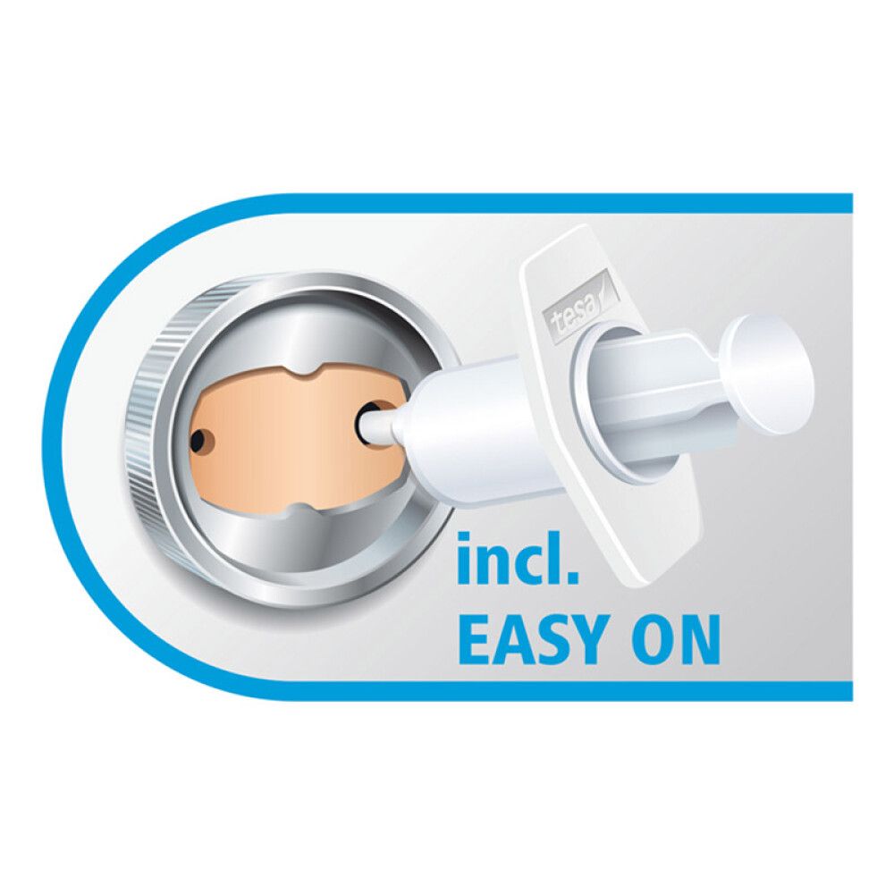 Pyyhekoukku tesa® Moon Ø 5 cm Kromi