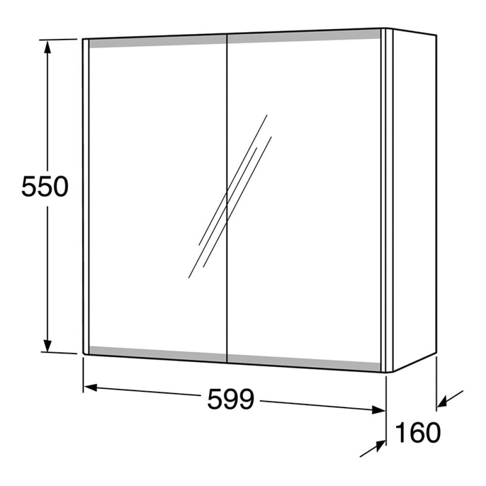Peilikaappi Gustavsberg Graphic vihreä 60 cm