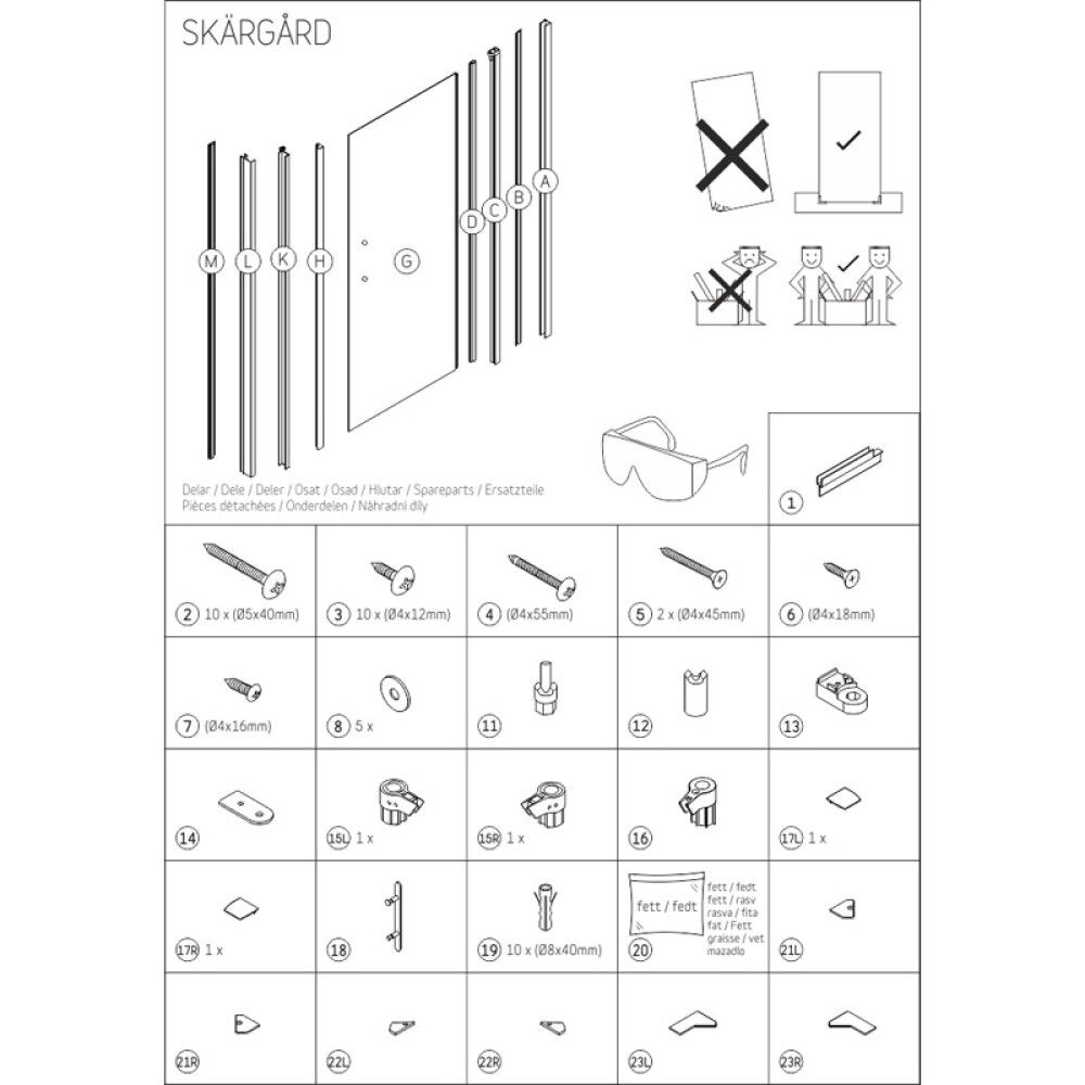 Suihkunurkan magneettiprofiili Camargue Skärgård satiiniharmaa 200 cm