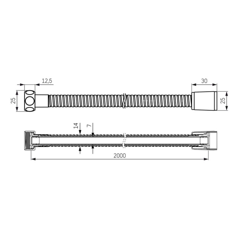 Suihkuletku Camargue Femo 2 m