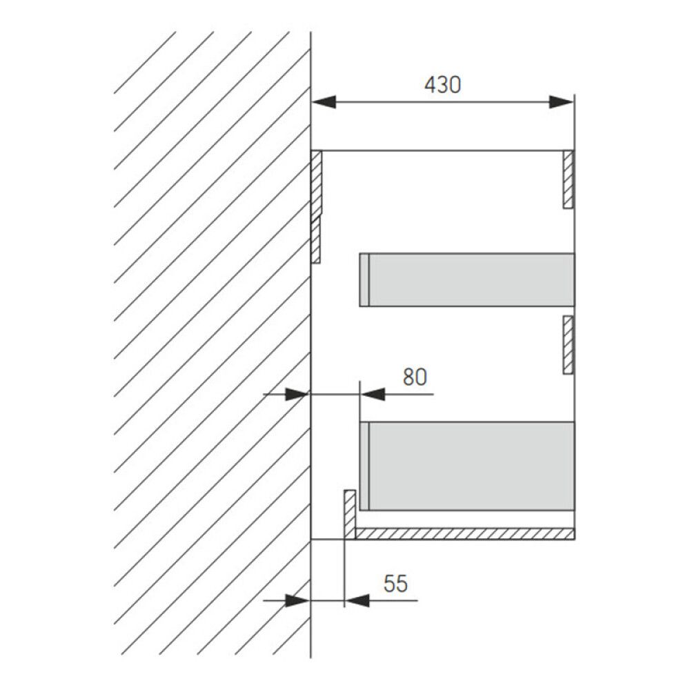 Allaskaappi Camargue Skärgård Classic etuosilla mattavalkoinen 58,4 x 43 x 55 cm