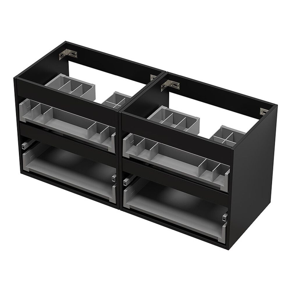 Allaskaappi Camargue Skärgård Classic etuosilla mattamusta 58,4 x 43 x 55 cm