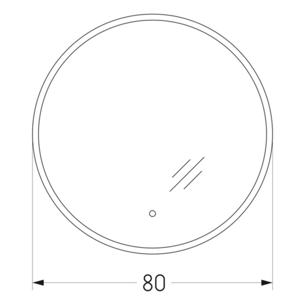 RUNDT SPEIL MED LEDRAMME Ø80CM