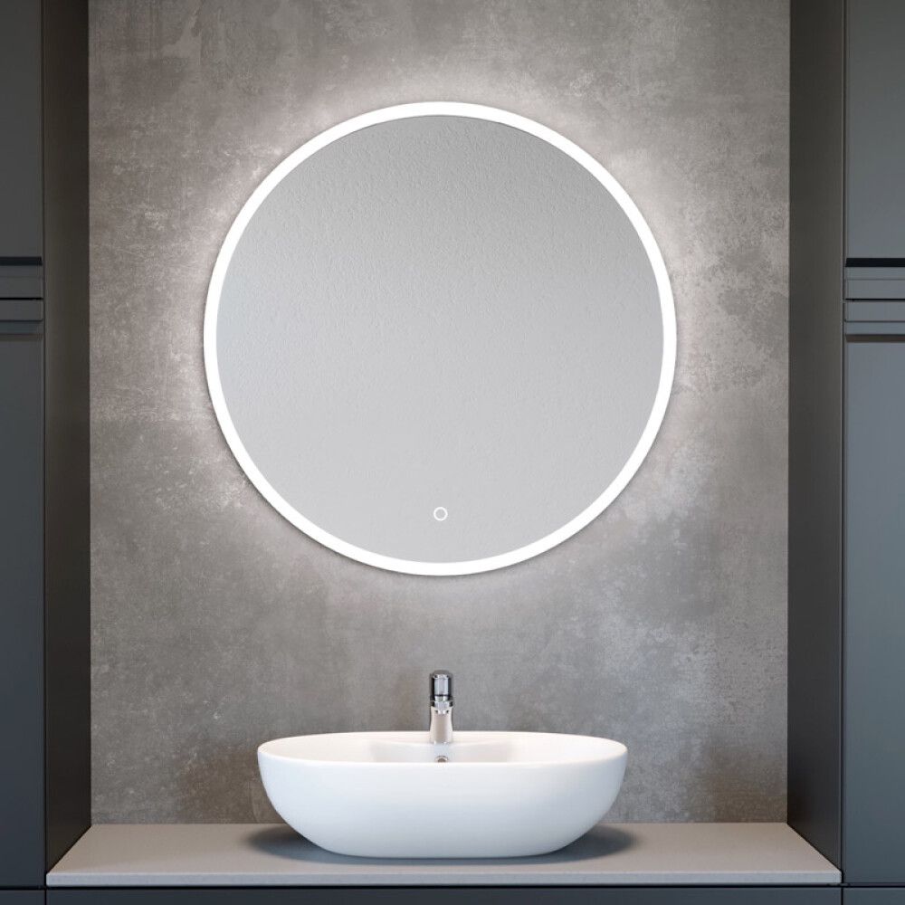 RUNDT SPEIL MED LEDRAMME Ø80CM