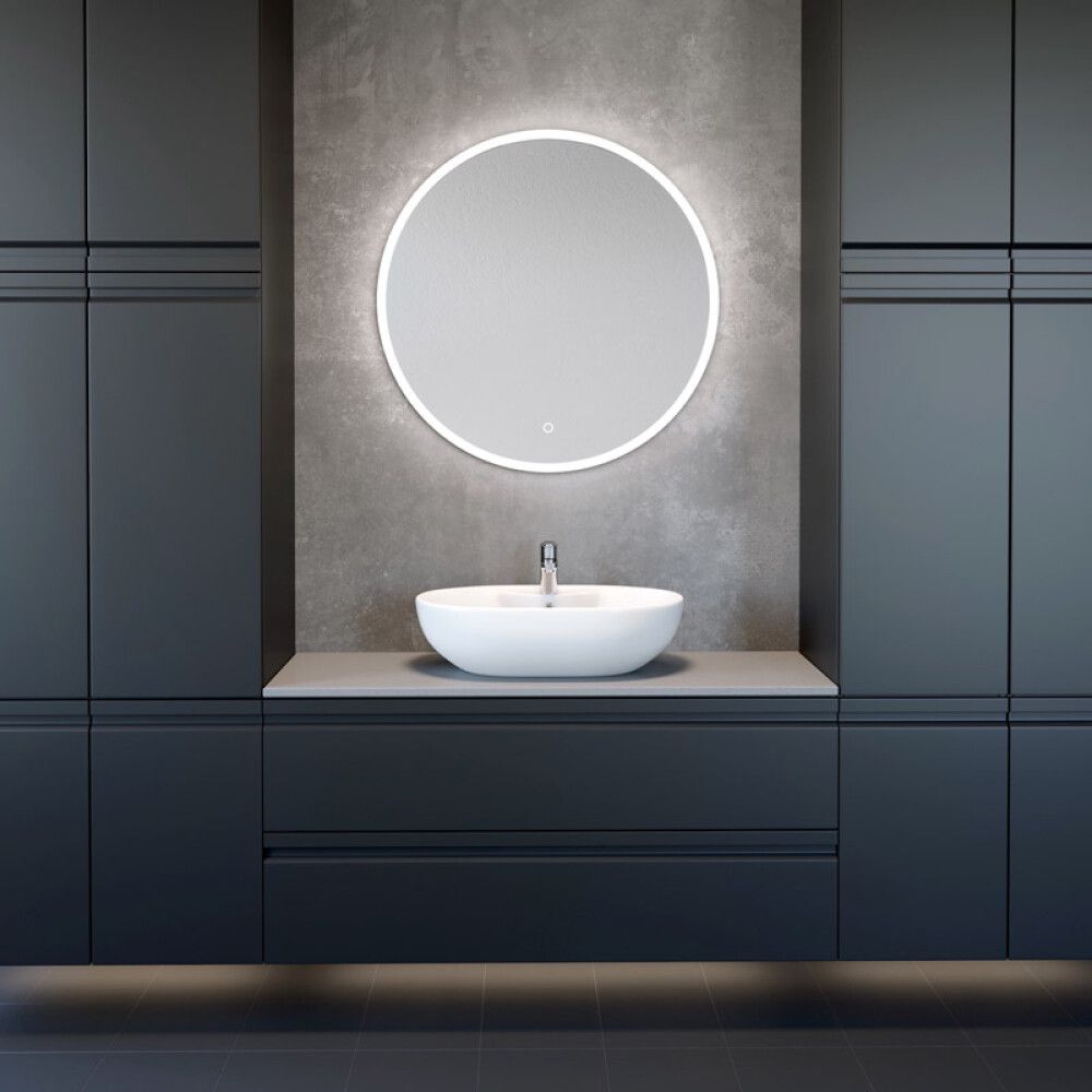 RUNDT SPEIL MED LEDRAMME Ø80CM