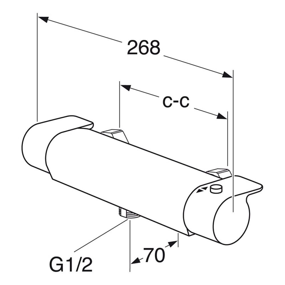 Termostaattihana Gustavsberg Estetic Kromi