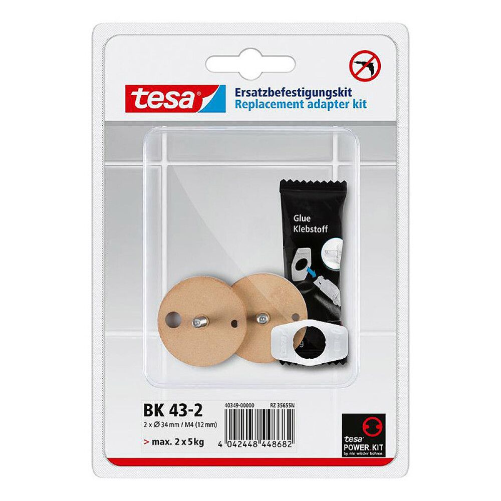 Lisäadapterisetti tesa® BK43-2 Ø 3,4 cm
