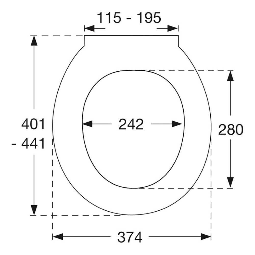 WC-istuinkansi Pressalit Function Universal Soft Close Musta