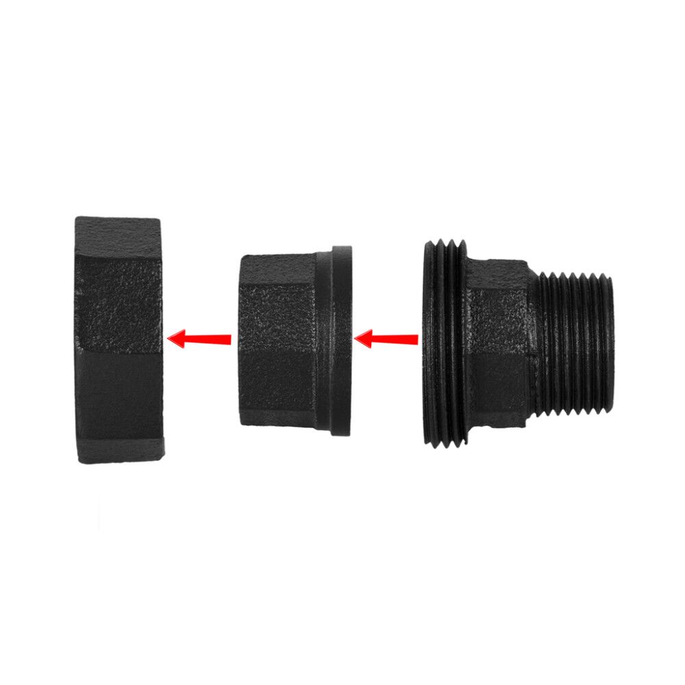 Supistusnippa Walteco RT-57 musta 3/4" x 1"