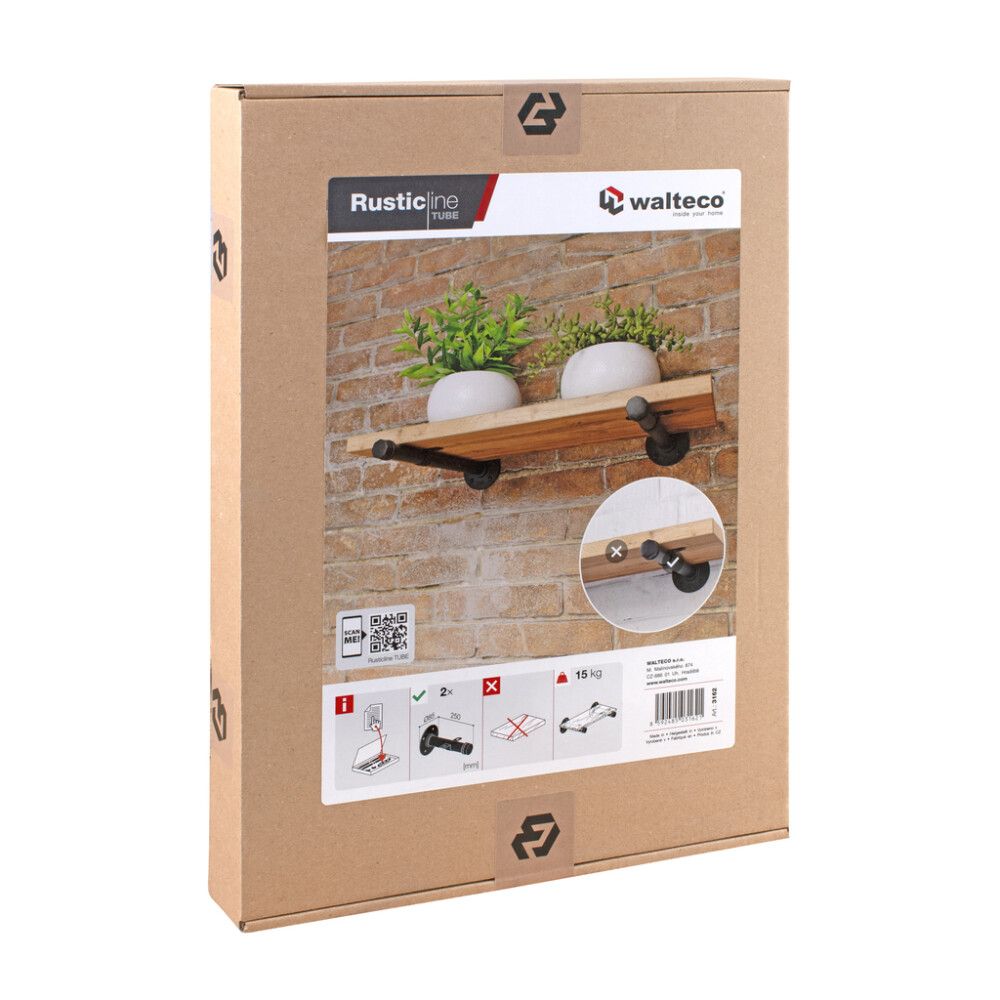 Kannake setti Walteco Rusticline Tube musta