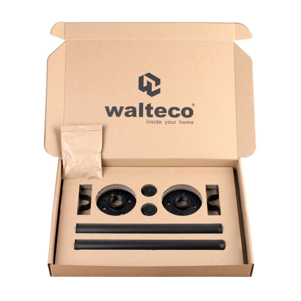 Kannake setti Walteco Rusticline Tube musta