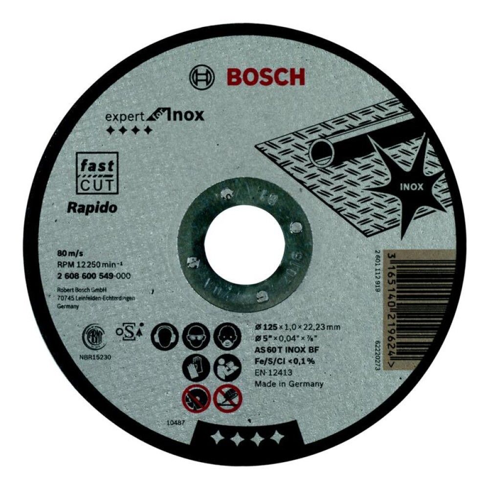 Katkaisulaikka Bosch 125 x 1mm Expert for Inox Rapido