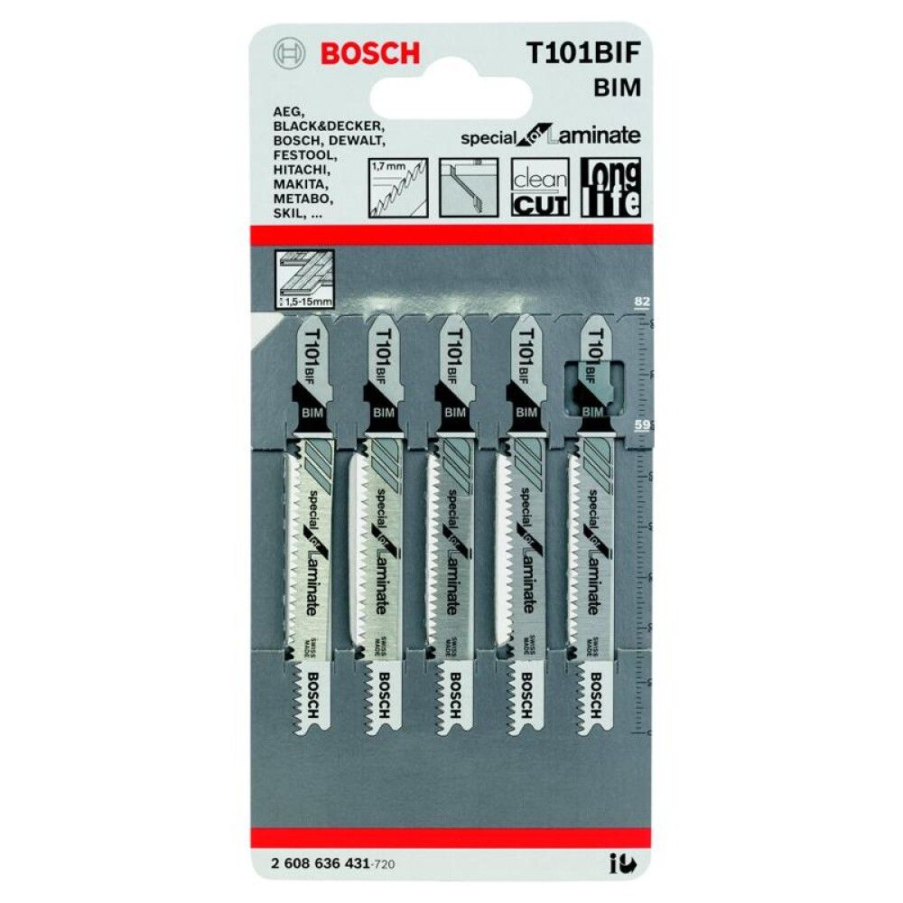 Pistosahanterä Bosch T 101 BIF 5kpl