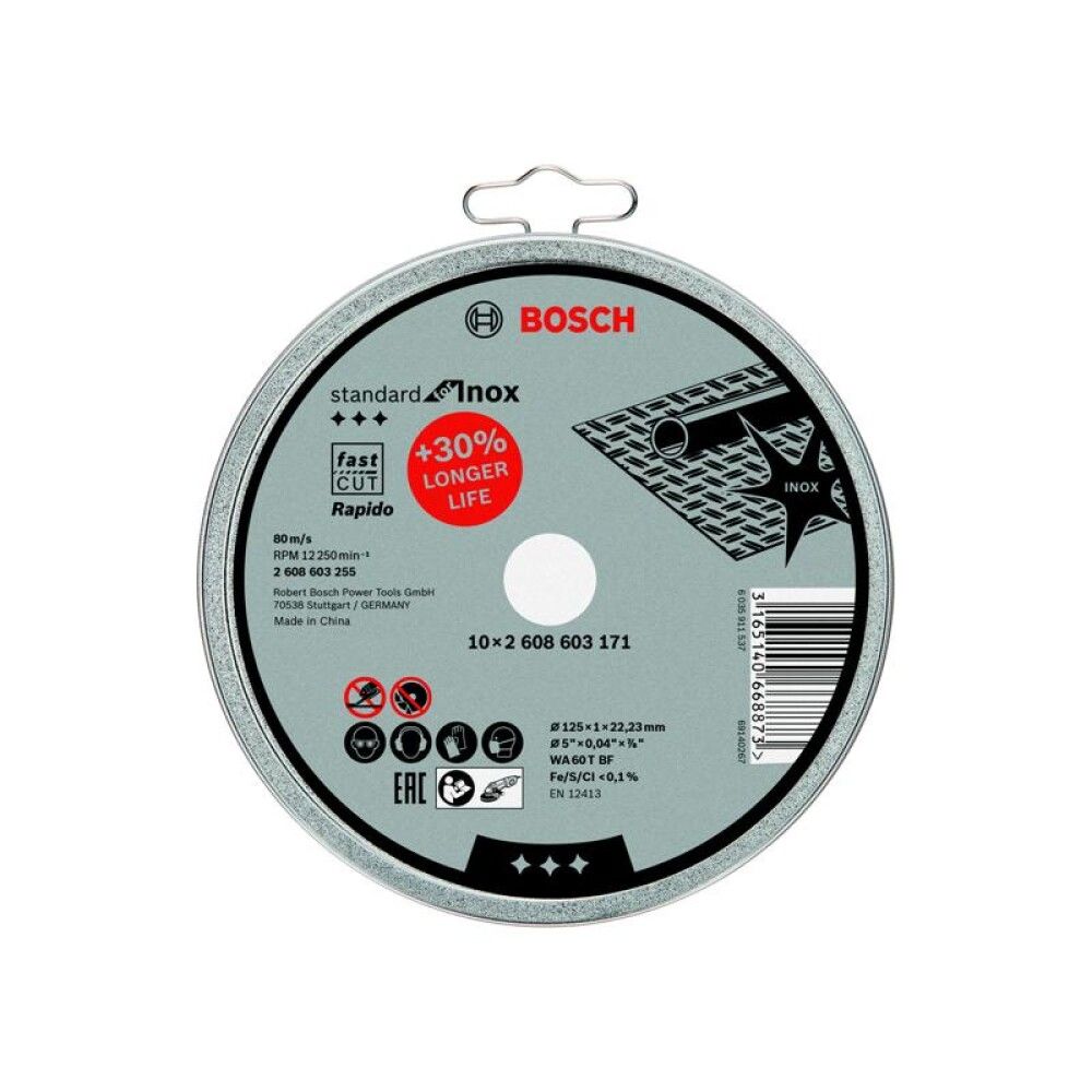 Katkaisulaikka Bosch Inox Standard 125 x 1mm 10kpl