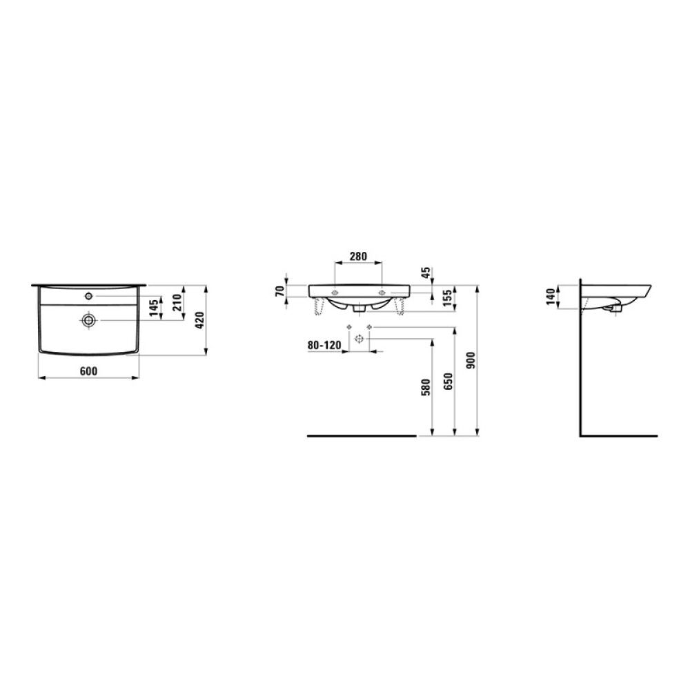 Allas Polaria Pro N 600 valkoinen 60 cm