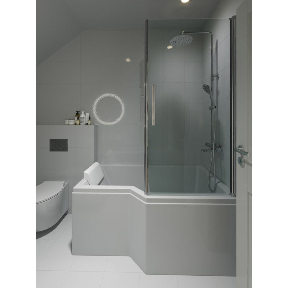 Kylpyamme Camargue Skaraborg Combi kiiltävä valkoinen 150 x 85 x 63 cm, oikea