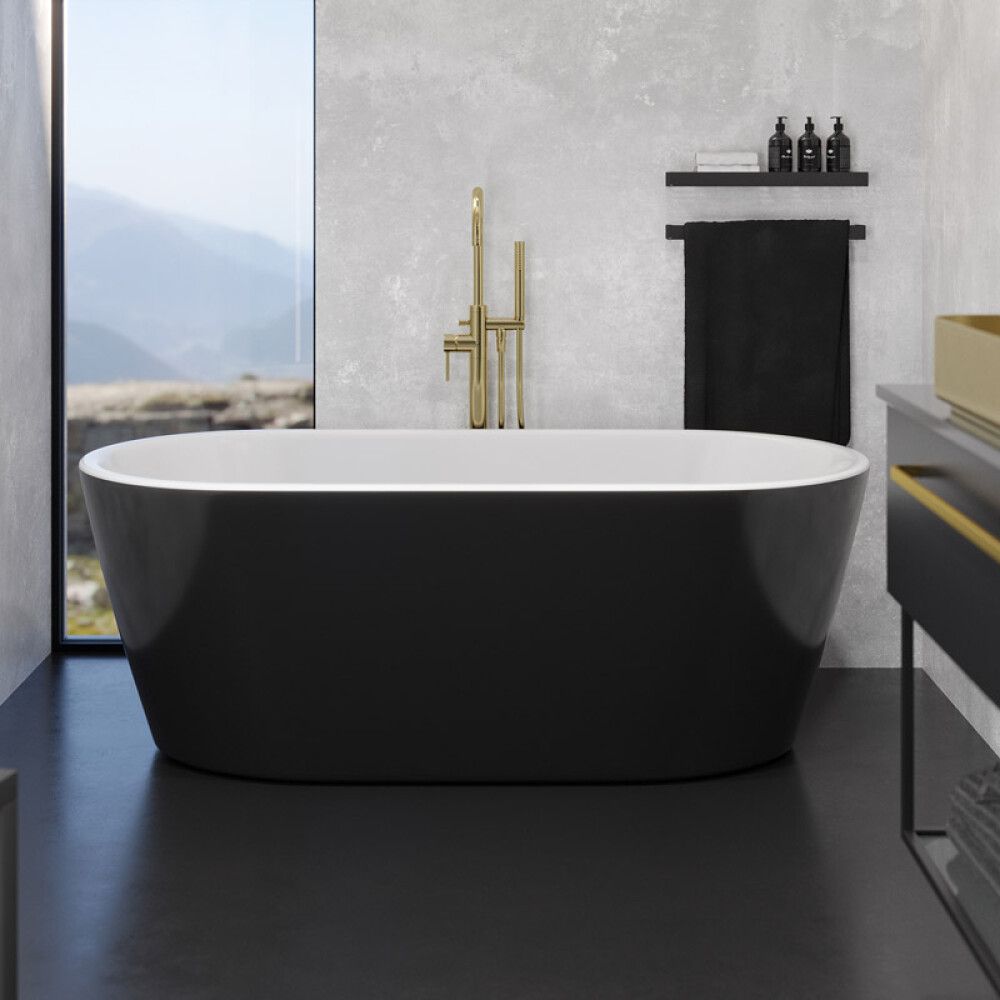 Kylpyamme Camargue Visby 160 cm Musta