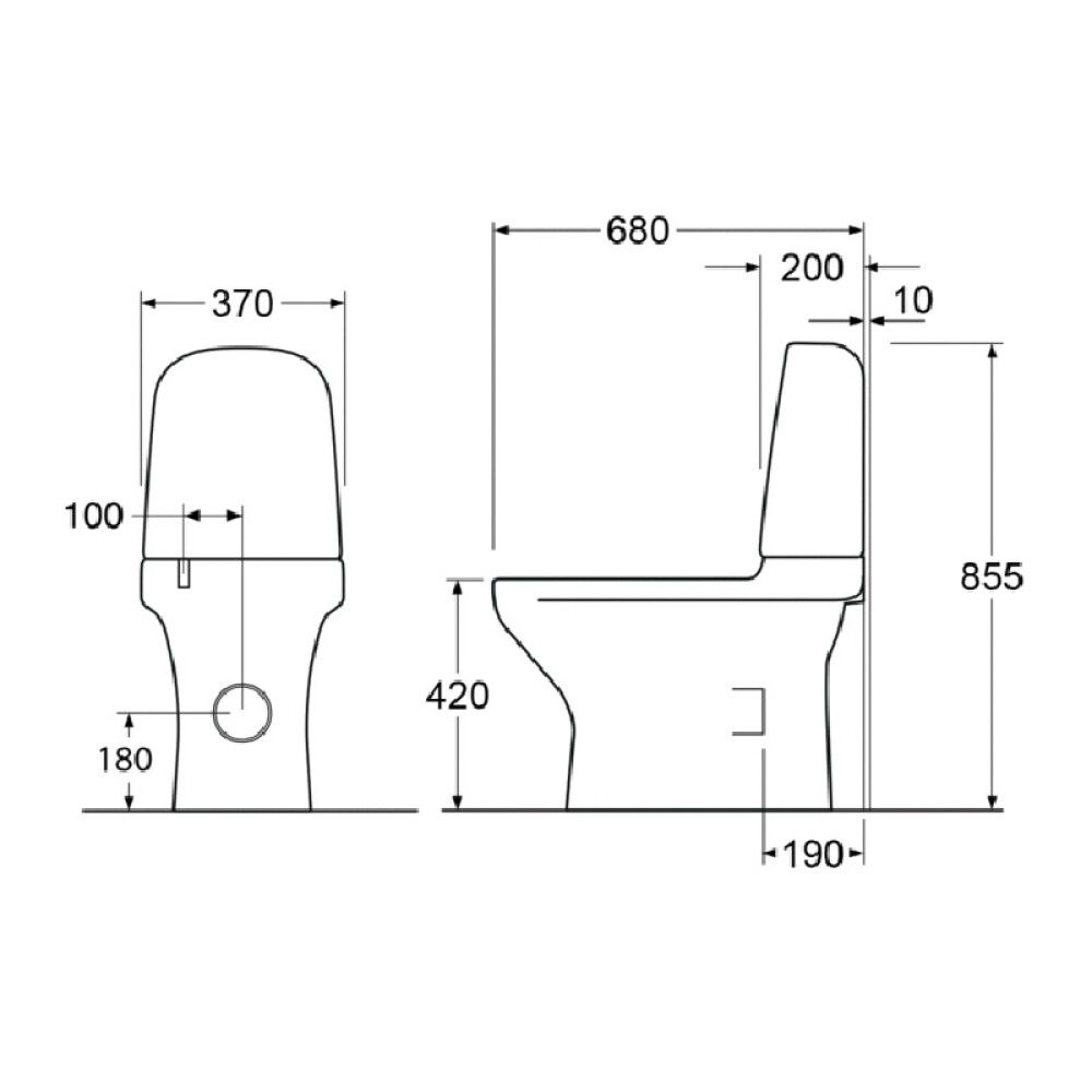 WC-istuin Gustavsberg Estetic 8300 C+ Duo Kiiltävän valkoinen