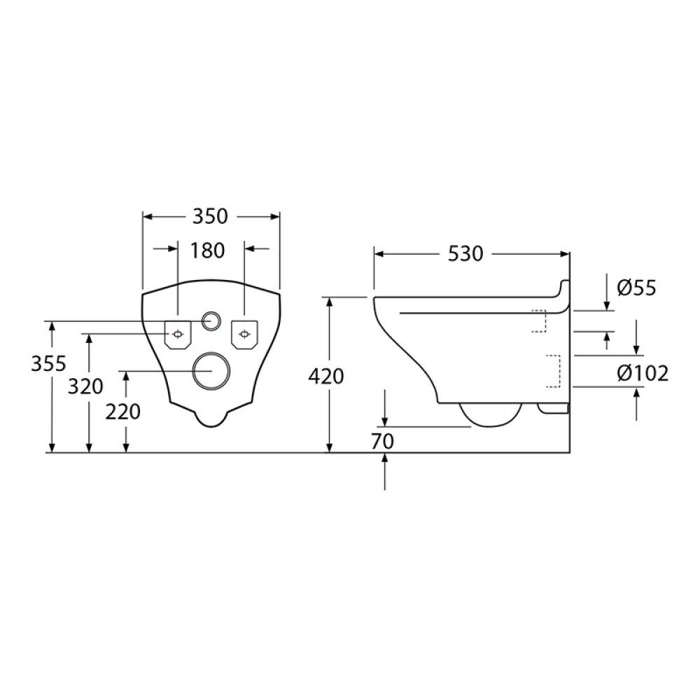 Seinä-WC Gustavsberg Estetic valkoinen
