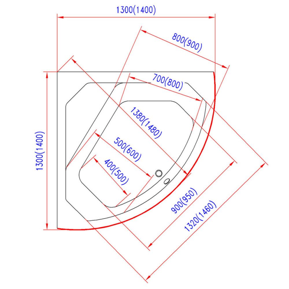 Kylpyamme Camargue Uppland valkoinen 130 x 130 cm