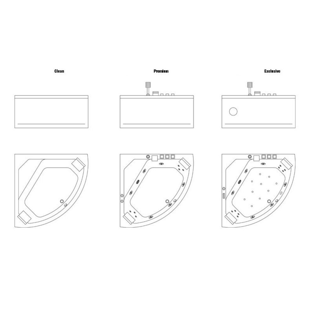 Kylpyamme Camargue Uppland valkoinen 140 x 140 cm
