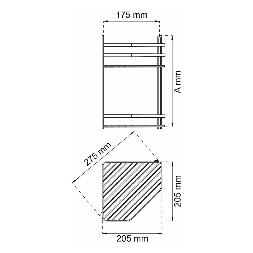 Kulmasuihkukori Habo Lantana Musta