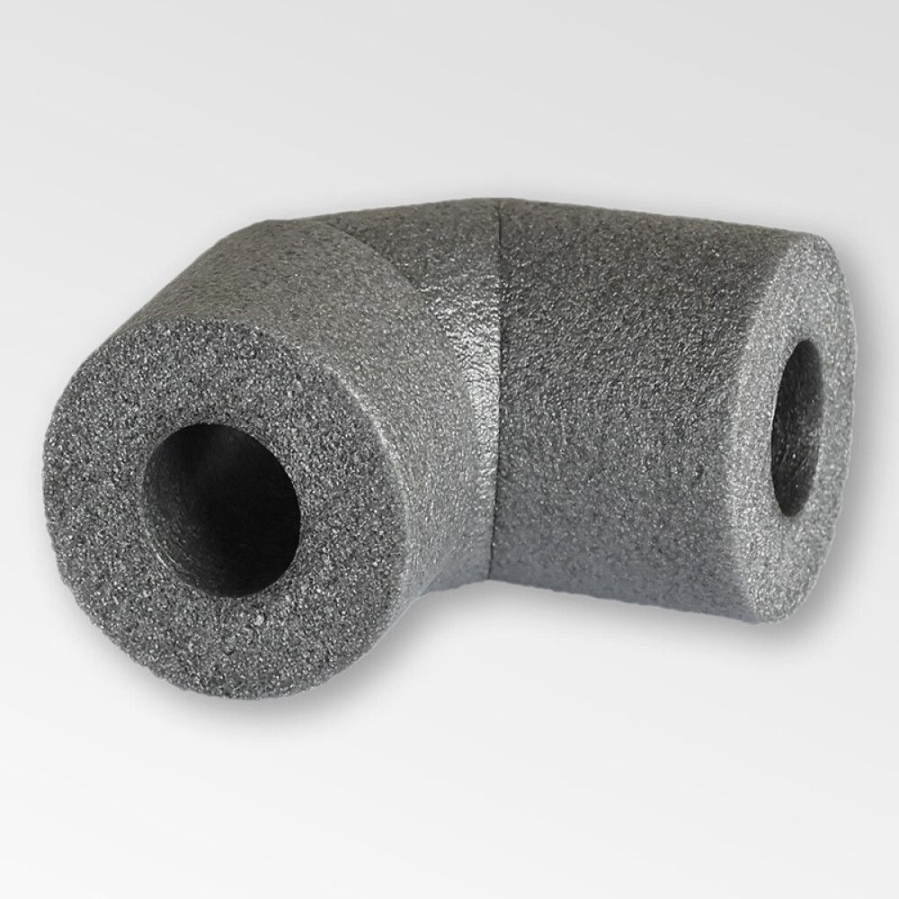 Putkieriste 90° kulma harmaa Ø 18 x 13 mm